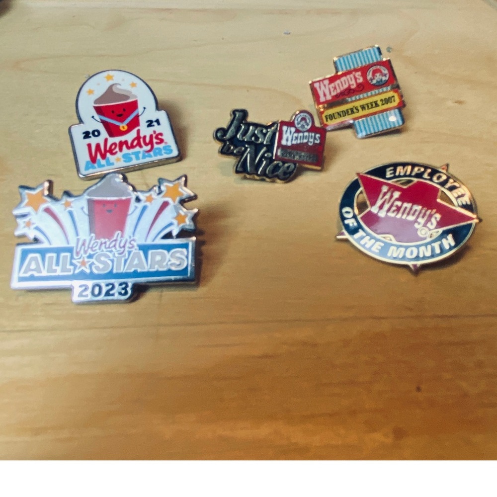 Wendys‎ Employee Pin Lot All Stars 2021 2023 Founder Week 2007 Employee of Month